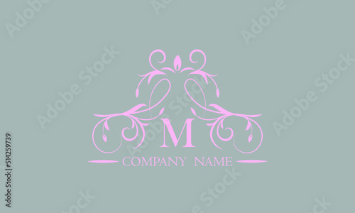 Luxurious creative design of an exquisite logo with the letter M. Template for invitations, labels, business