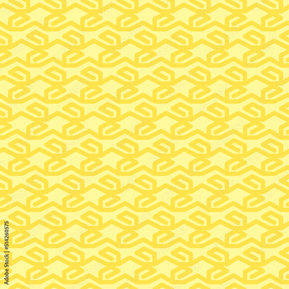 yellow lineart seamless pattern