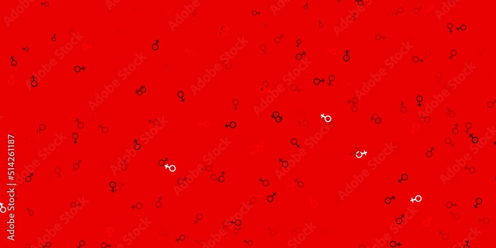 Light Red vector pattern with feminism elements. Light Red vector pattern with feminism elements.