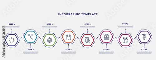 infographic template with icons and 8 options or steps. infographic for concept. included ,
