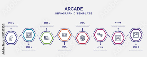 Foto infographic template with icons and 8 options or steps