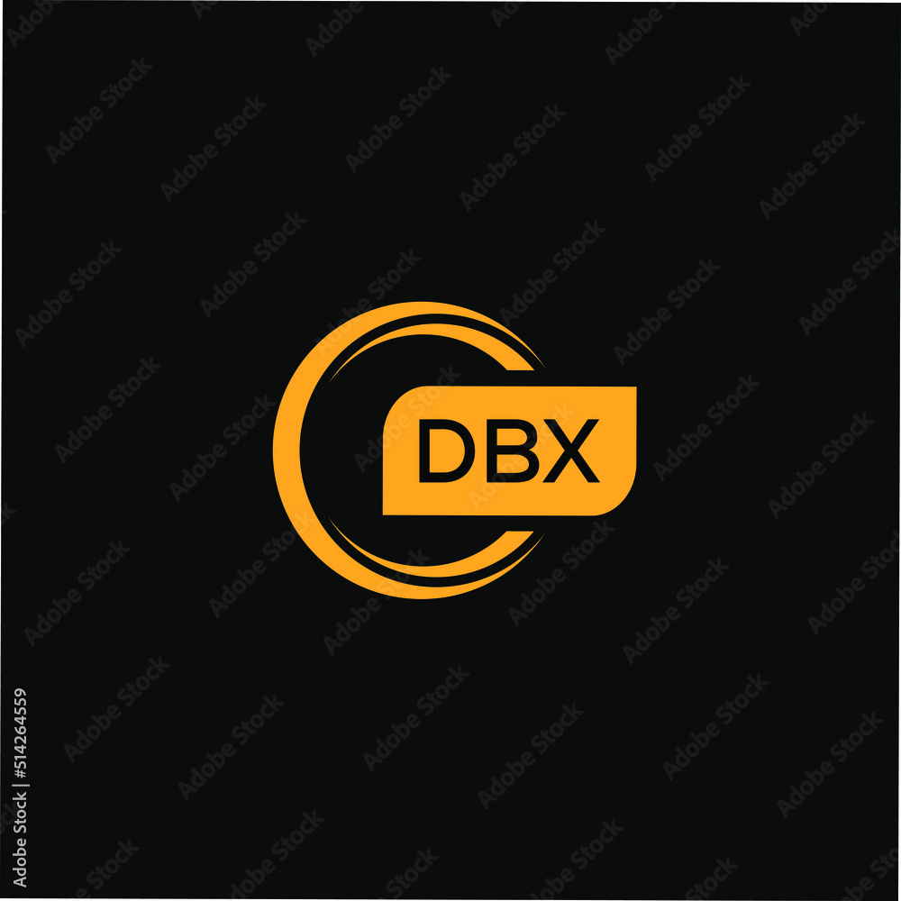 DBX letter design for logo and icon.DBX typography for technology