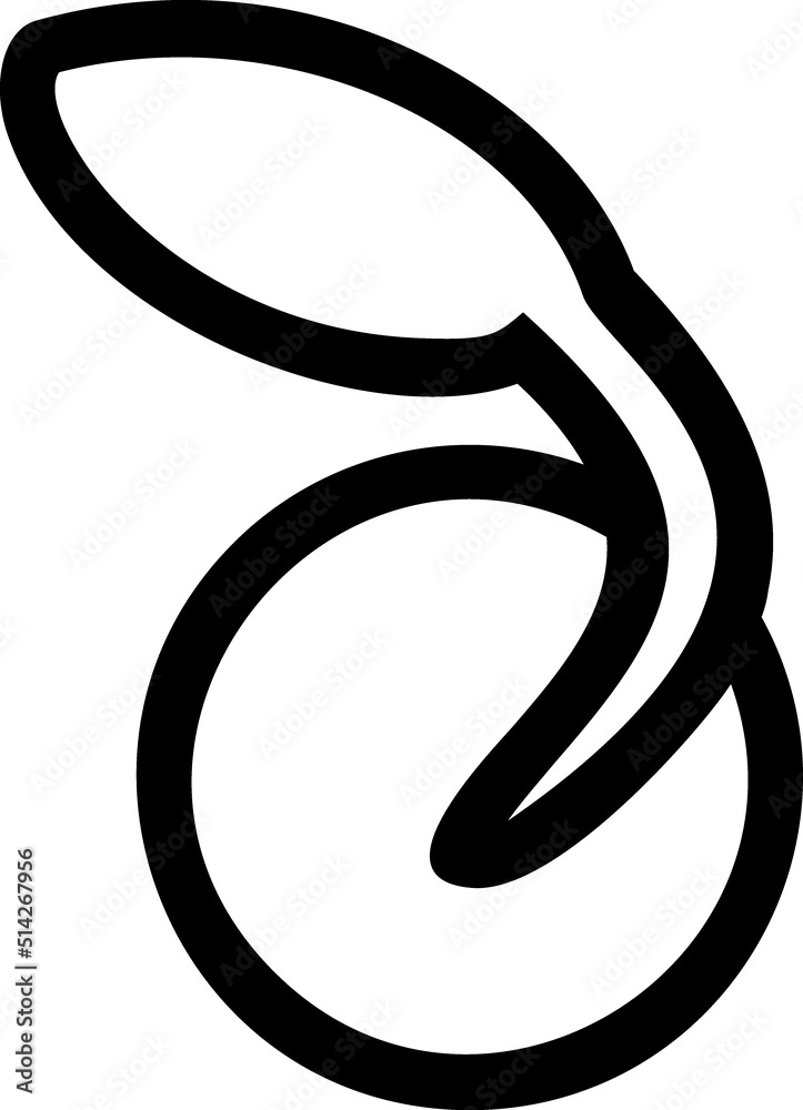 Coloring page with plant sprout in flat style isolated on white background Coloring page with plant sprout in flat style isolated on white background