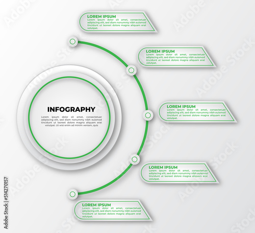 Infographic design template with place for your data. photo
