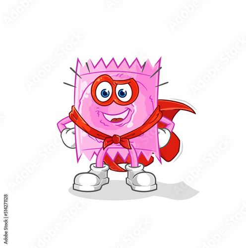 condom heroes vector. cartoon character