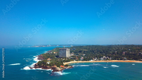 Beach coastline in Unawatuna, Sri Lanka. Popular destination for tourists visiting Sri Lanka. Situated close to Galle and Mirissa © Look4What