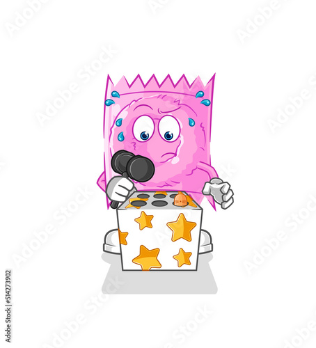 condom play whack a mole mascot. cartoon vector