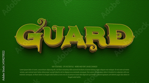 Forest guard editable text effect