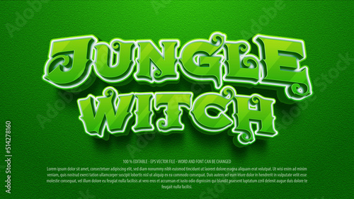 Jungle witch editable text effect