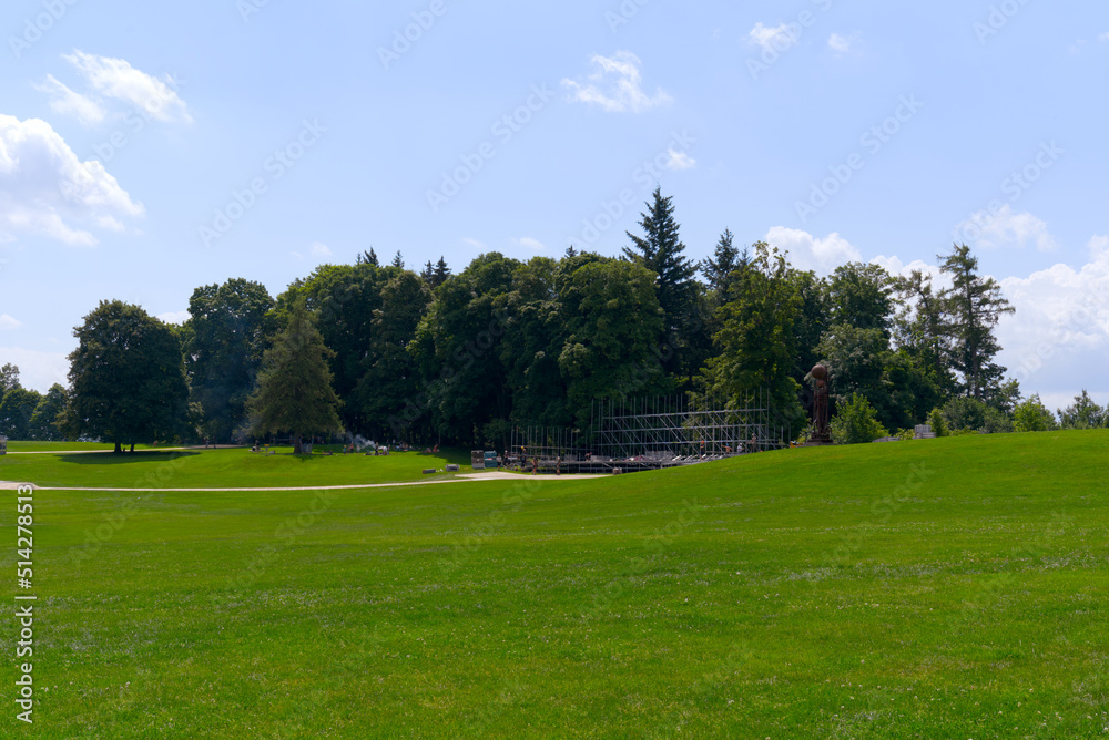 Park at local mountain Gurten, Canton Bern, near City of Bern on a sunny summer day. Photo taken June 16th, 2022, Gurten, Switzerland. Park at local mountain Gurten, Canton Bern, near City of Bern on a sunny summer day. Photo taken June 16th, 2022, Gurten, Switzerland.