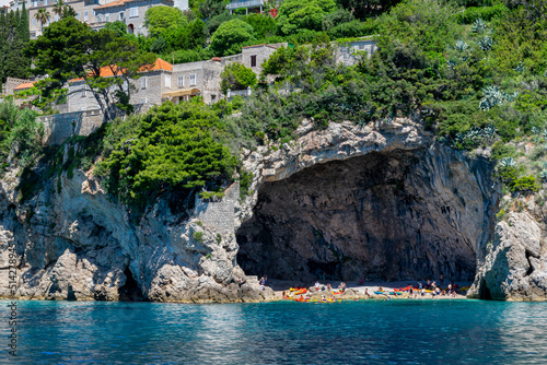 Fototapeta Naklejka Na Ścianę i Meble -  Secluded Betina Cave Beach near Old Town Dubrovnik