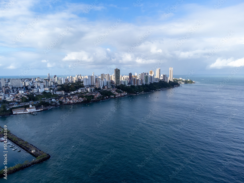 The beautiful and extensive Salvador, one of the largest capitals of Brazil in Bahia