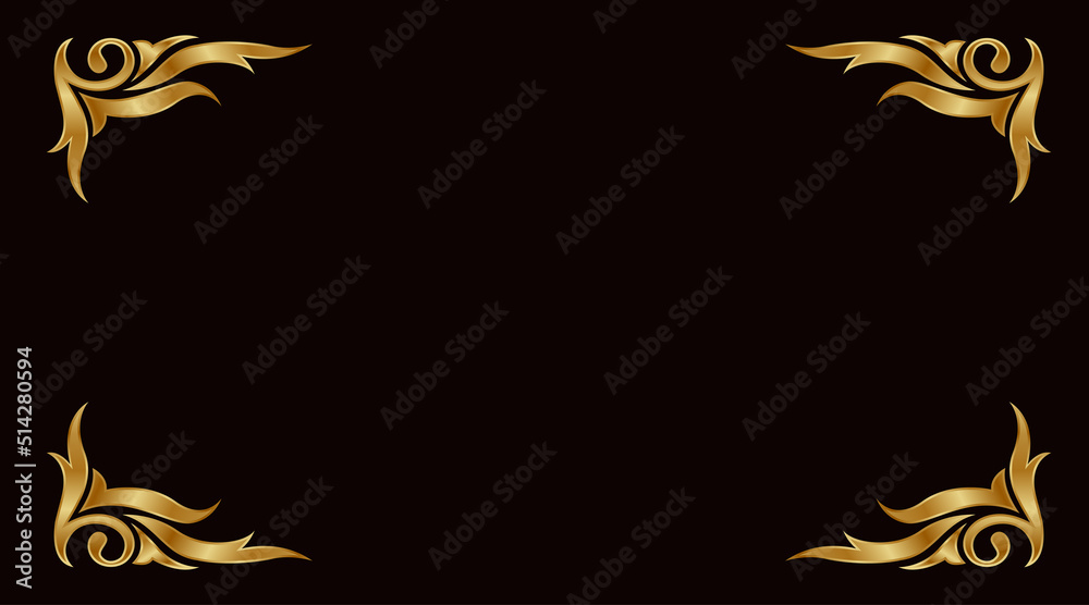 Fototapeta premium ornament vector golden corner decoration