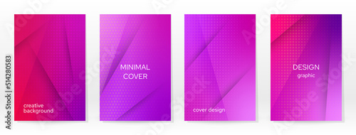 Minimal Poster. Pastel Soft. Rainbow Gradient Set.