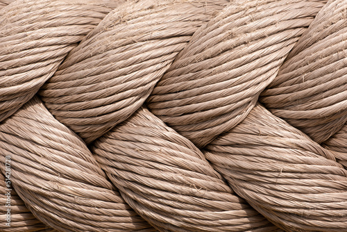 Large Braided rope, close up