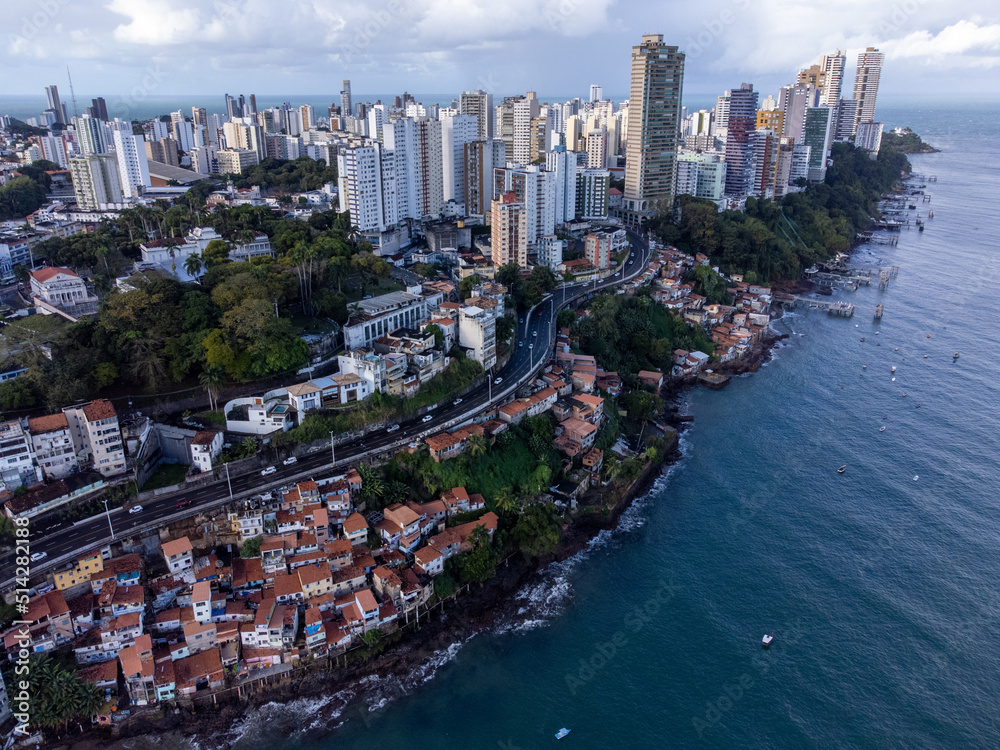 The beautiful and extensive Salvador, one of the largest capitals of Brazil in Bahia The beautiful and extensive Salvador, one of the largest capitals of Brazil in Bahia