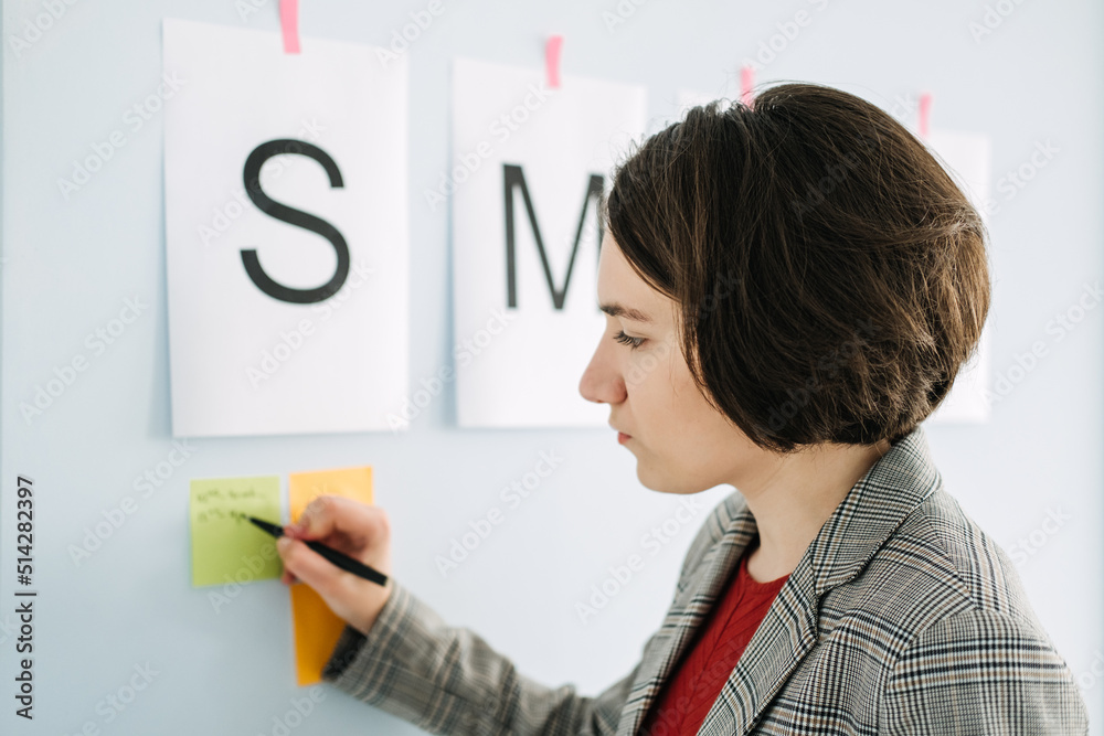 Time Management, Planning weekly schedule For Business Owners managers. Young Businesswoman, manager Time Management, Planning weekly schedule For Business Owners managers. Young Businesswoman, manager