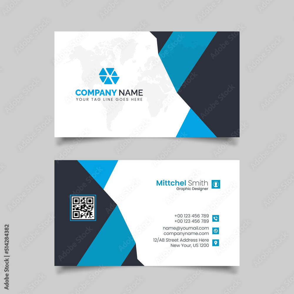 business card design. modern wavy theme, double sided business card design business card design. modern wavy theme, double sided business card design