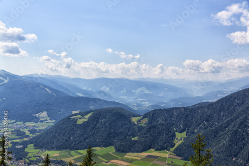 Wonderful mountain trekking route in South Tyrol. Beautiful natural landscapes.