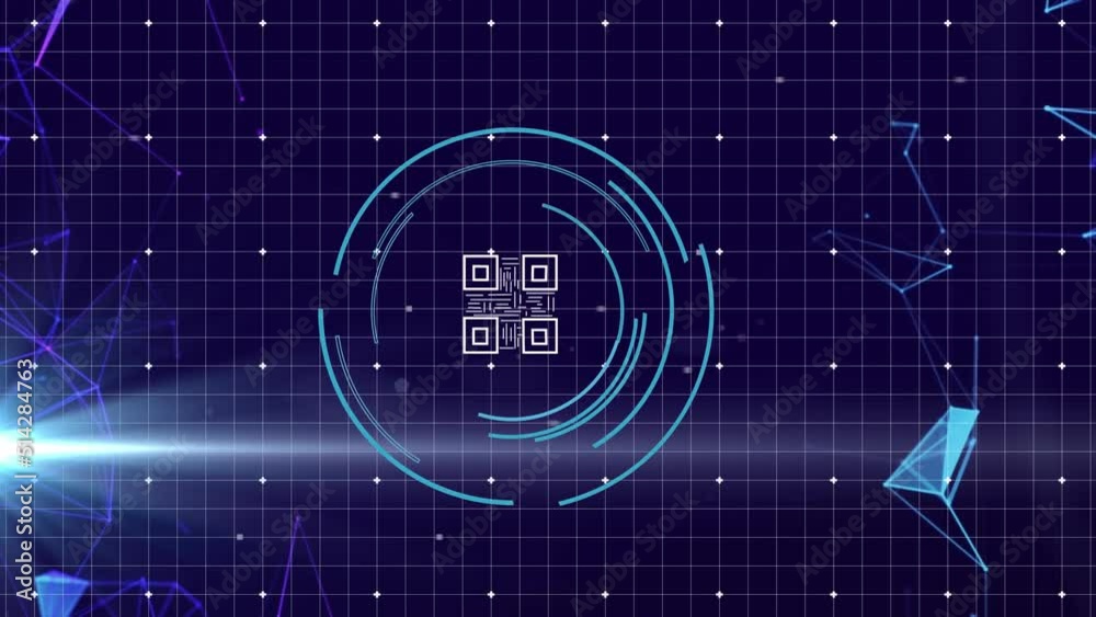 Animation of data processing on blue background Animation of data processing on blue background