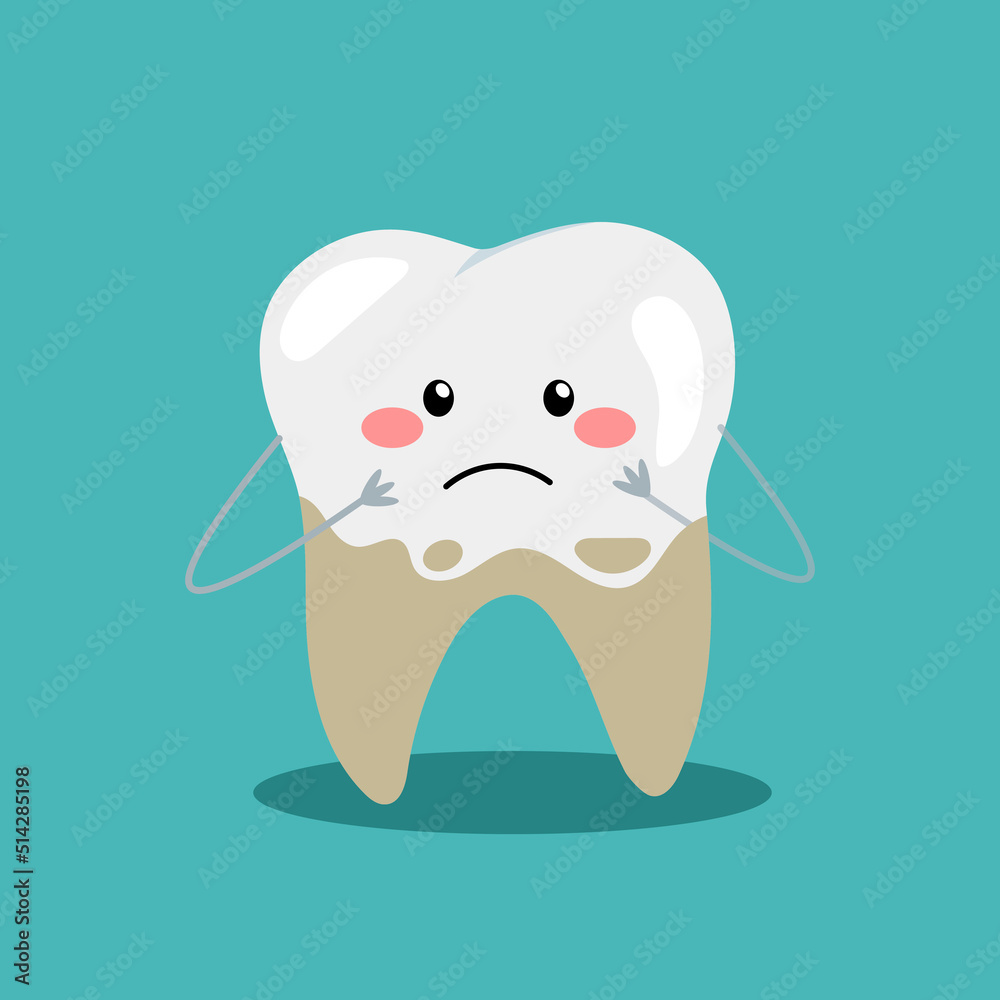 Illustration of aching tooth. Periodontitis. Vector illustration Illustration of aching tooth. Periodontitis. Vector illustration