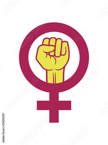 Frauenrechte Symbol Faust Protest 
