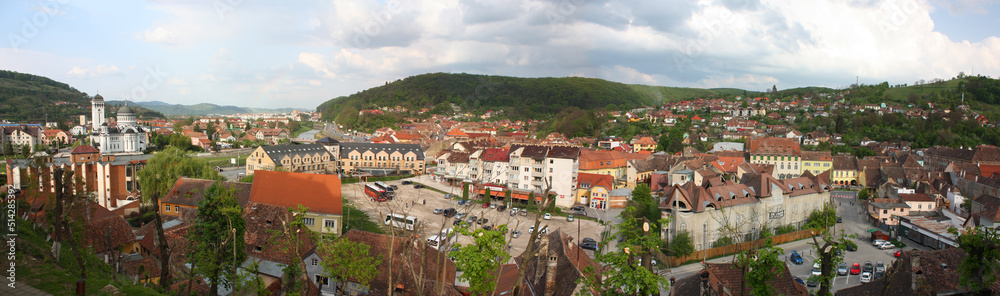 Panorama of Sighisoara, Romania