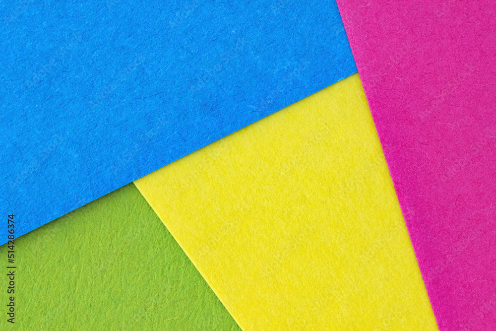 Abstract Photo of Blue, Green, Pink, Yellow Paper Composition. Bright Colorful Background from Paper Sheets. Abstract Photo of Blue, Green, Pink, Yellow Paper Composition. Bright Colorful Background from Paper Sheets.