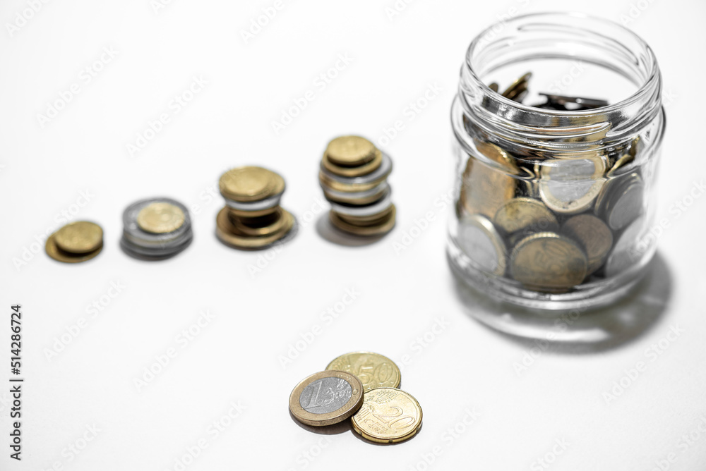 Save money with stack money coin for growing your business Save money with stack money coin for growing your business