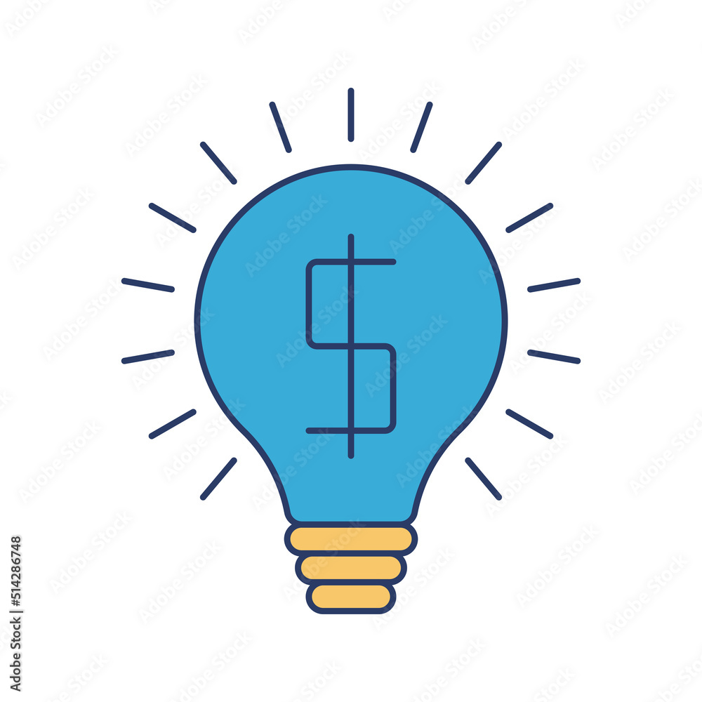 Creative light bulb idea icon vector Creative light bulb idea icon vector