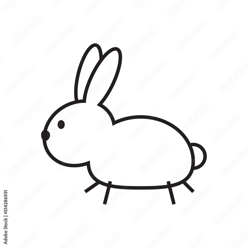Happy Chinese new year greeting card 2023 with cute rabbit. Animal holidays cartoon character. Rabbit icon vector. Rabbit icon. Happy Chinese new year greeting card 2023 with cute rabbit. Animal holidays cartoon character. Rabbit icon vector. Rabbit icon.