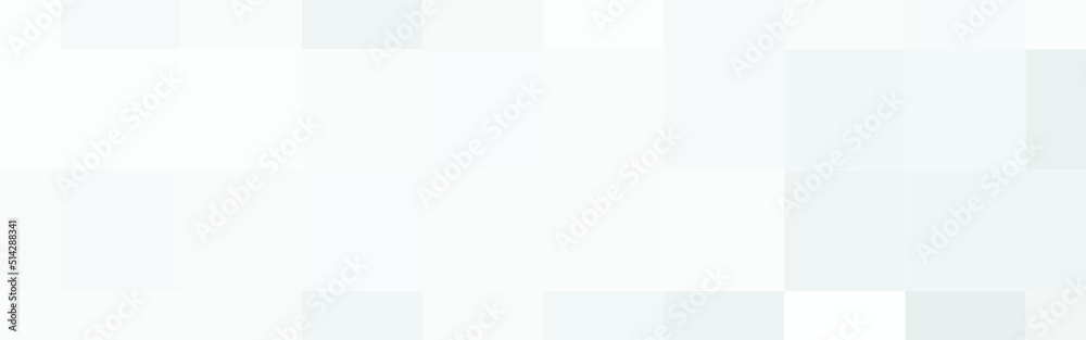 Abstract white gradient square mosaic banner background. Vector illustration.	