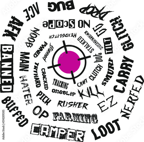 Gamer language circle design