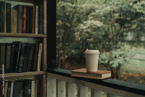 cup of coffee and book 