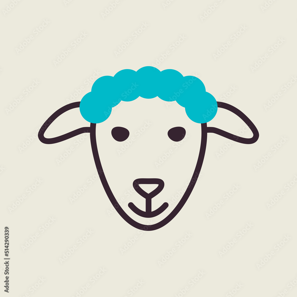 Sheep icon. Farm animal vector illustration Sheep icon. Farm animal vector illustration