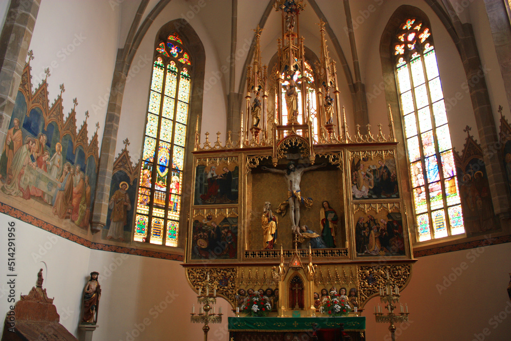 Altar of the Basilica of the Holy Cross in Kezmarok, Slovakia