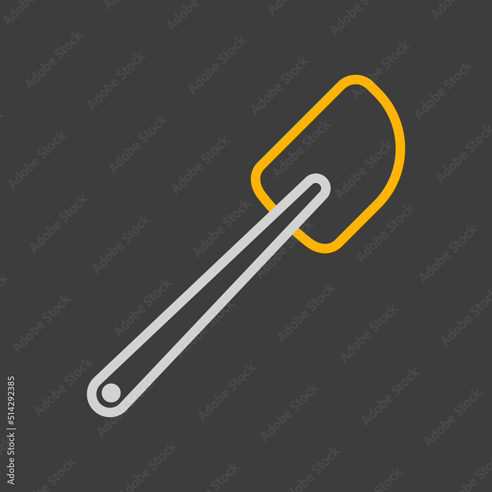 Silicone kitchen spatula vector icon Silicone kitchen spatula vector icon