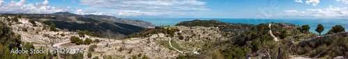 Beautiful mountain landscape in Manfredonia on the Gargano Peninsula, Southern Italy