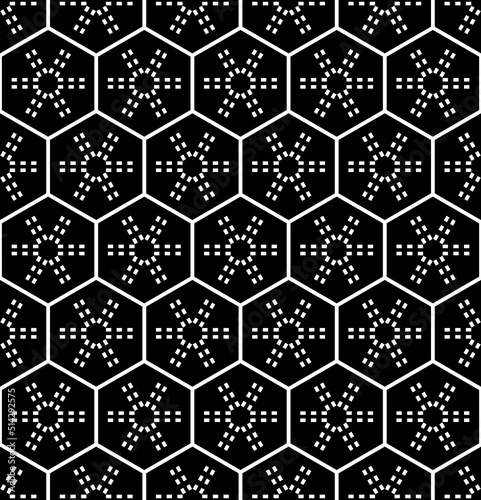 Seamless geometric hexagons pattern. Honeycomb structure.