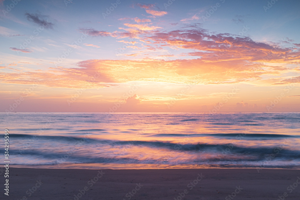 a beautiful ocean sunrise or sunset