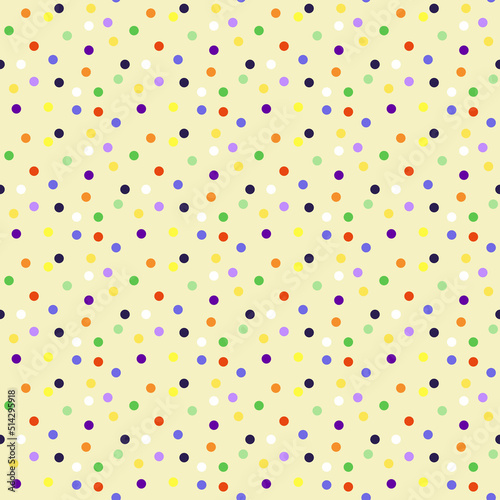 Seamless pattern with multicolored dots. Multicolored background of small circles. Best for textiles, wallpaper, wrapping paper, scrapbooking