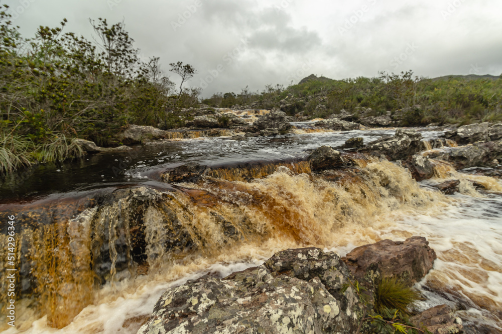 waterfall in the city of Ibicoara, Chapada Diamantina, State of Bahia, Brazil