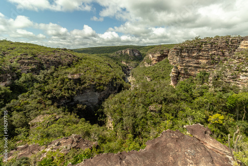 waterfall in the city of Ibicoara, Chapada Diamantina, State of Bahia, Brazil photo