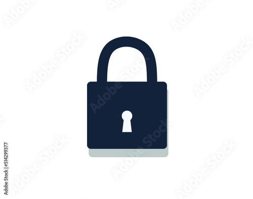Monochromatic padlock and lock icon, concept of SSL, information data protection, security, and internet safety
