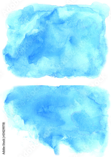 blue abstract watercolor hand drawn background