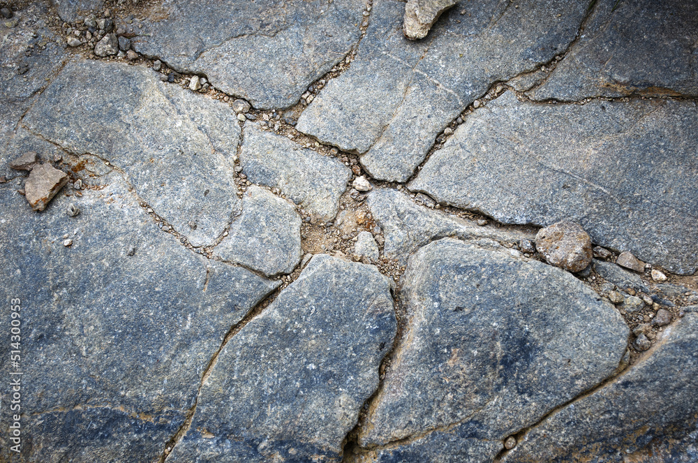 Obraz premium detail of a stone walkway in the mountains