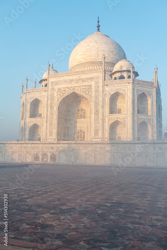 Exterior of the Taj Mahal in the early morning  Agra  Uttar Pradesh  India  Asia
