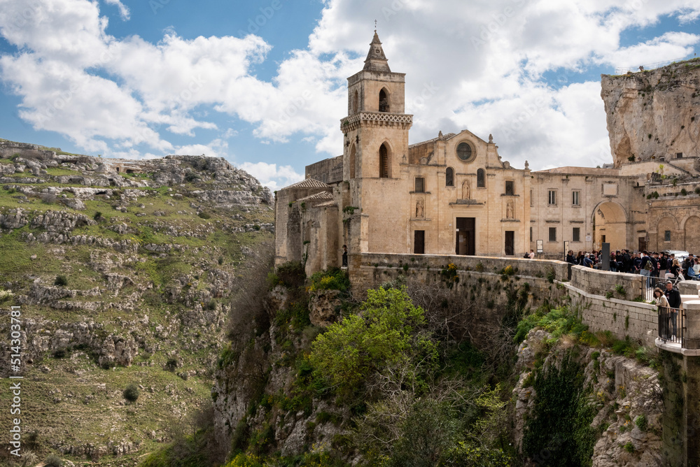 Church of Saint Peter 'Caveoso' in historic downtown Matera, Italy