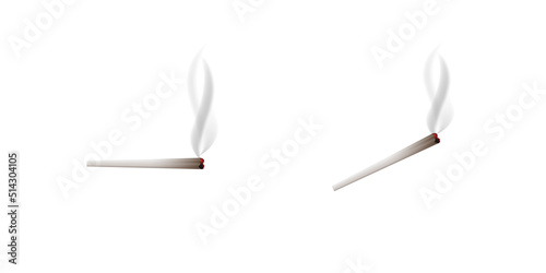 Dope weed cigarette spliff vector illustration. Hashish pipe, cannabis rolled in paper. photo