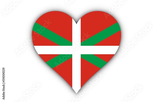 Bandera de Euskadi en corazón